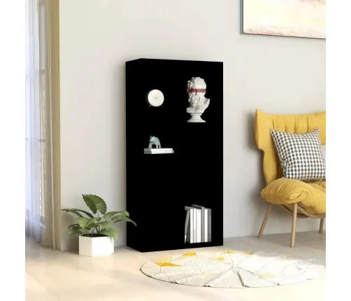 Grāmatu Plaukts, Melns, 50X25X106 Cm, Inženierijas Koks Vidaxl