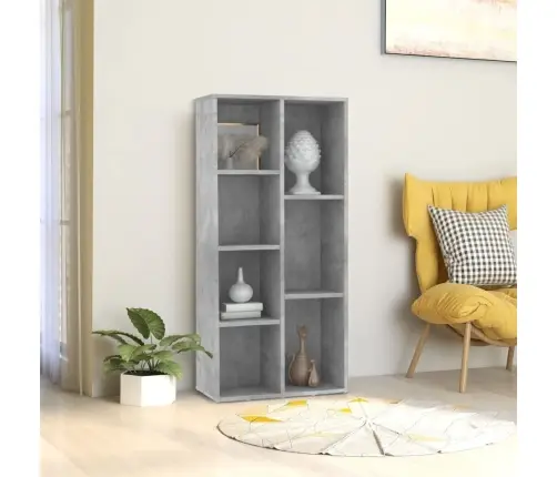 Spintelė Knygoms, Betono Pilka, 50X25X106cm Apdirbta Mediena