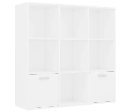 Grāmatu Plaukts, Balts, 98X30X98 Cm, Inženierijas Koks Vidaxl