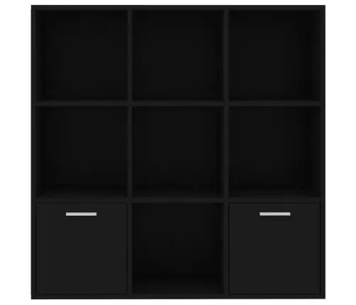 Grāmatu Plaukts, Melns, 98X30X98 Cm, Inženierijas Koks Vidaxl