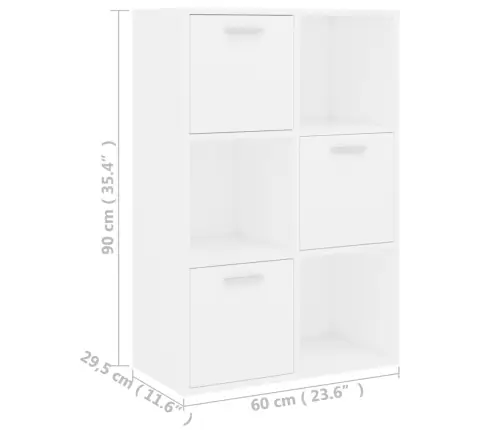 Spintelė Daiktams, Balta, 60X29,5X90cm Apdirbta Mediena Spintelė Daiktams, Balta, 60X29,5X90cm Apdirbta Mediena