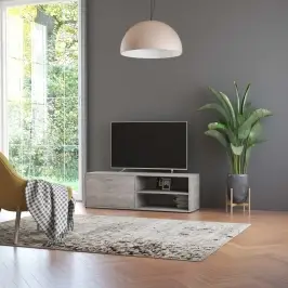 Tv Skapītis, Betonpelēks, 120X34X37 Cm, Inženierijas Koks Vidaxl