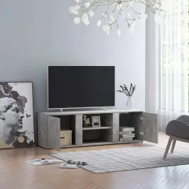 Tv Skapītis, Betonpelēks, 120X34X37 Cm, Inženierijas Koks Vidaxl