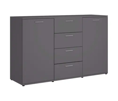 Šoninė Spintelė, Pilka, 120X35,5X75cm Apdirbta Mediena