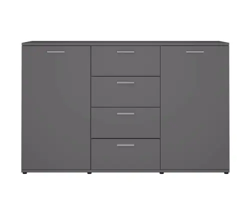 Šoninė Spintelė, Pilka, 120X35,5X75cm Apdirbta Mediena