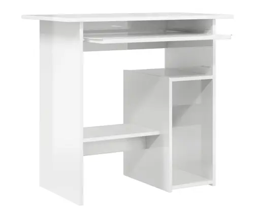 Rakstāmgalds, Spīdīgi Balts, 80X45X74 Cm, Inženierijas Koks Vidaxl Rakstāmgalds, Spīdīgi Balts, 80X45X74 Cm, Inženierijas Koks Vidaxl