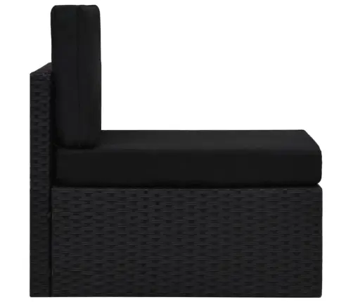 Vidējais Moduļu Dīvāns, Melna Pe Rotangpalma Vidaxl Vidējais Moduļu Dīvāns, Melna Pe Rotangpalma Vidaxl