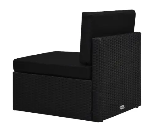 Vidējais Moduļu Dīvāns, Melna Pe Rotangpalma Vidaxl Vidējais Moduļu Dīvāns, Melna Pe Rotangpalma Vidaxl