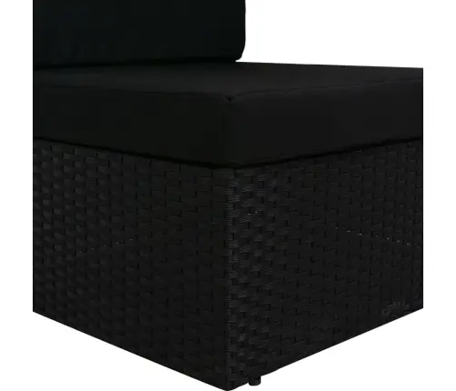 Vidējais Moduļu Dīvāns, Melna Pe Rotangpalma Vidaxl Vidējais Moduļu Dīvāns, Melna Pe Rotangpalma Vidaxl