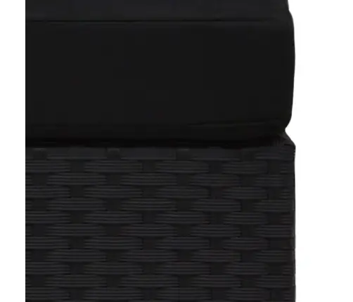 2-Daļīgs Dārza Atpūtas Mēbeļu Komplekts, Pe Rotangpalma, Melns Vidaxl