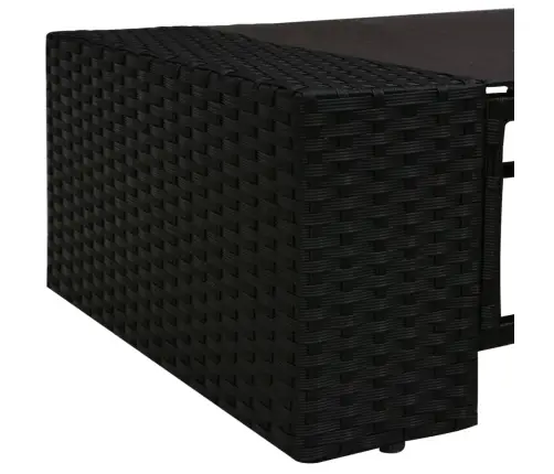 2-Daļīgs Dārza Atpūtas Mēbeļu Komplekts, Pe Rotangpalma, Melns Vidaxl