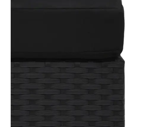 Moduļu Dīvāns, Divvietīgs, Melna Pe Rotangpalma Vidaxl