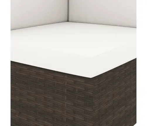 Moduļu Dīvāns, Divvietīgs, Brūna Pe Rotangpalma Vidaxl