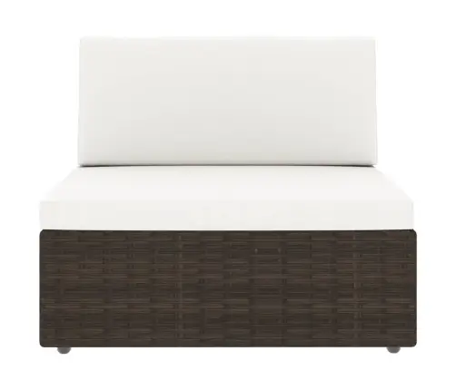 Moduļu Dīvāns, Trīsvietīgs, Brūna Pe Rotangpalma Vidaxl