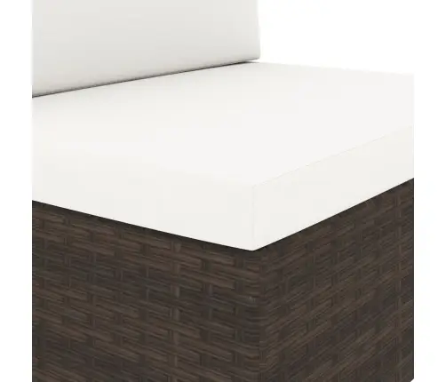 Moduļu Dīvāns, Trīsvietīgs, Brūna Pe Rotangpalma Vidaxl