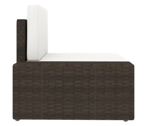 Moduļu Dīvāns, Trīsvietīgs, Brūna Pe Rotangpalma Vidaxl