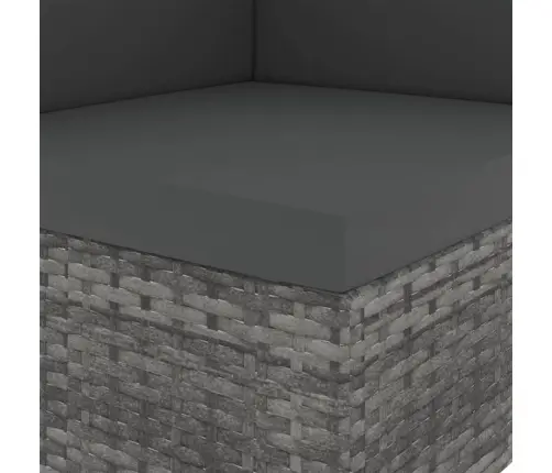 Moduļu Stūra Dīvāns, Pelēka Pe Rotangpalma Vidaxl