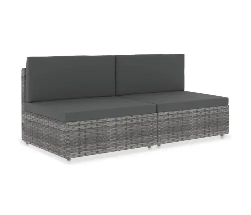 Sektsiooniline Diivan, 2-Kohaline, Polürotang, Hall