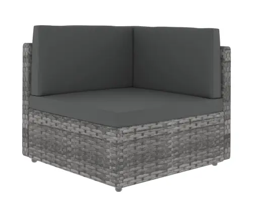 Moduļu Dīvāns, Divvietīgs, Pelēka Pe Rotangpalma Vidaxl