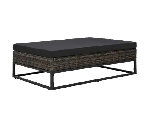 5-Daļīgs Dārza Dīvāna Komplekts Ar Matračiem, Pelēks Pe Pinums Vidaxl