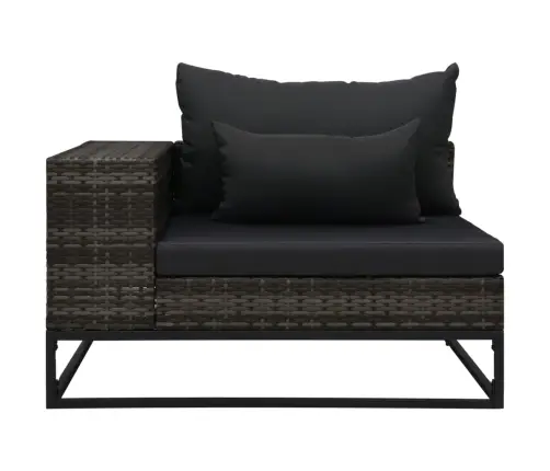 5-Daļīgs Dārza Dīvāna Komplekts Ar Matračiem, Pelēks Pe Pinums Vidaxl