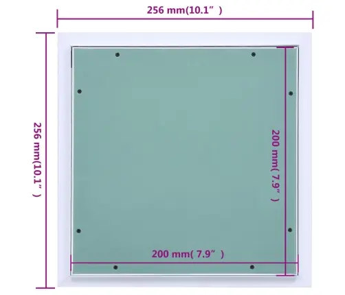 Gipso Kartono Plokštė Su Aliuminiu Rėmu, 200X200Mm