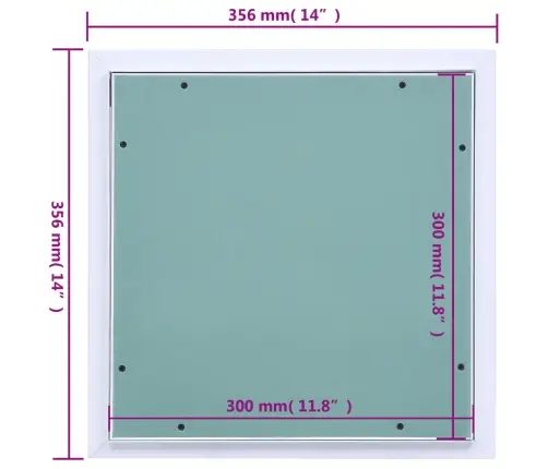 Gipso Kartono Plokštė Su Aliuminiu Rėmu, 300X300Mm