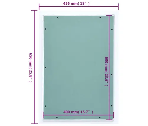 Gipso Kartono Plokštė Su Aliuminiu Rėmu, 400X600Mm
