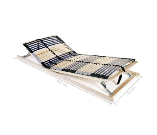 Grotelės Lovoms Su 42 Lentjuostėmis, 2Vnt., 70X200cm 7 Zonos