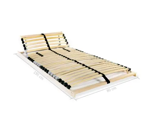 Grotelės Lovoms Su 28 Lentjuostėmis, 2Vnt., 80X200cm 7 Zonos