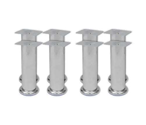 Dīvāna Kājas, 8 Gab., Apaļas, Hroms, 180 Mm Vidaxl