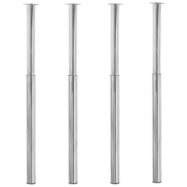 Saliekamas Galda Kājas, 4 Gab., Hroma Krāsā, 710 Mm-1100 Mm Vidaxl