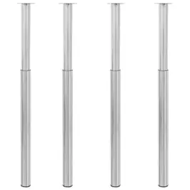 Teleskopinės Stalo Kojos, 4Vnt., Nerūdijantis Plienas, 710-1100Mm