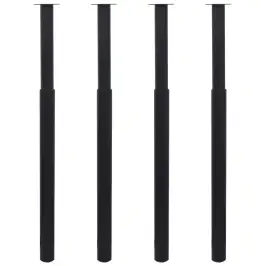Teleskoop-Lauajalg, 4 Tk, Must, 710–1100 Mm