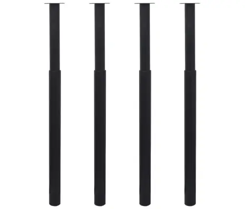 Teleskoop-Lauajalg, 4 Tk, Must, 710–1100 Mm