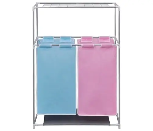 2-Osalised Musta Pesu Sorteerimise Korvid 2 Tk, Riiuliga