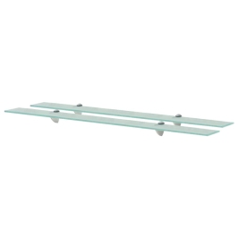 Sienas Plaukti, 2 Gab., 100X20 Cm, 8 Mm, Stikls Vidaxl