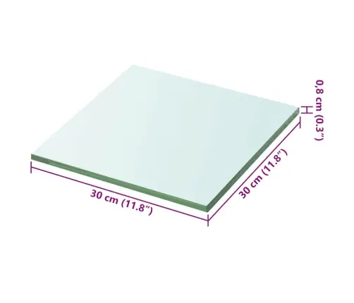 Riiulid 2 Klaasist Paneeli 30 X 30 Cm