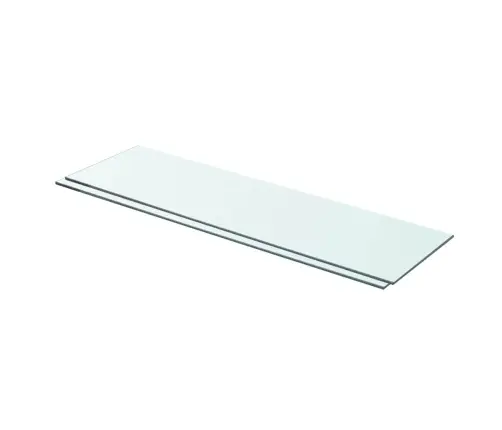 Riiulid, 2 Klaasist Paneeli, Läbipaistvad, 70 X 20 Cm