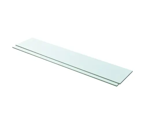 Stikla Plauktu Paneļi, 2 Gab., 100X20 Cm, Caurspīdīgi Vidaxl