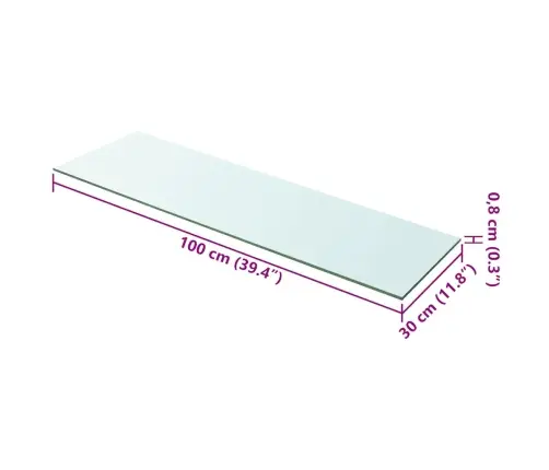 Riiulid 2 Klaasist Paneeli 100 X 30 Cm