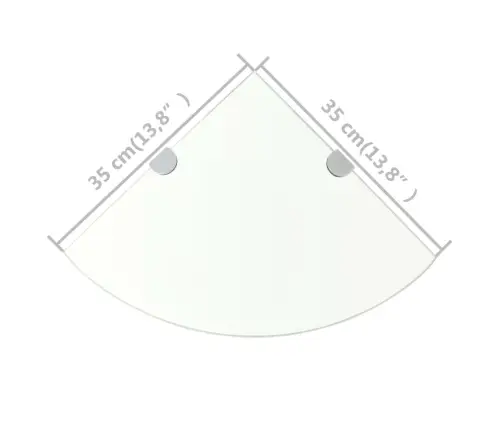 Nurgariiulid 2 Tk Kroomitud Tugedega Klaas Läbipaistev 35X35 Cm