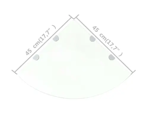 Nurgariiulid 2 Tk Kroomitud Tugedega Klaas Läbipaistev 45X45 Cm