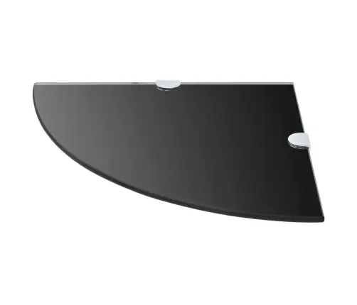 Stūra Plaukti Ar Hromētiem Turētājiem, 2 Gab., 25X25 Cm, Stikls Vidaxl