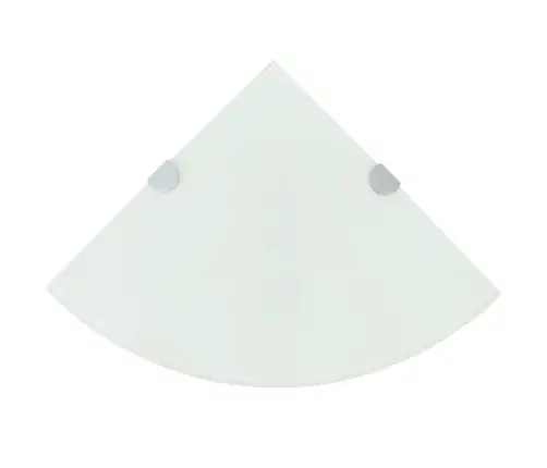 Kampinės Lentynos, 2Vnt., Baltos, 35X35cm Stiklas Kampinės Lentynos, 2Vnt., Baltos, 35X35cm Stiklas