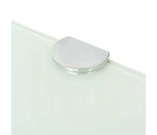 Stūra Plaukti Ar Hromētiem Turētājiem, 2 Gab., 45X45 Cm, Stikls Vidaxl