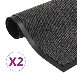 Uksematid 2 Tk, Kandiline, Tupsuline, 80 X 120 cm Antratsiit