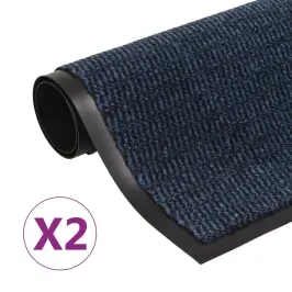 Uksematid 2 Tk, Kandiline, Tupsuline, 90 X 150 cm Sinine