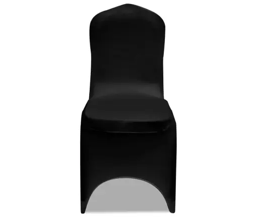 Krēslu Pārvalki, 24 Gab., Melns Elastīgs Audums Vidaxl