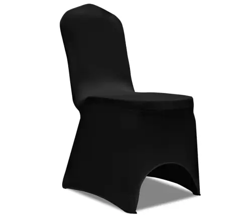 Krēslu Pārvalki, 30 Gab., Melns Elastīgs Audums Vidaxl